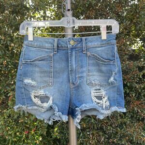 Articles of Society Blue Jean Denim Cut-Off Shorts High Rise Short Women’s 25
